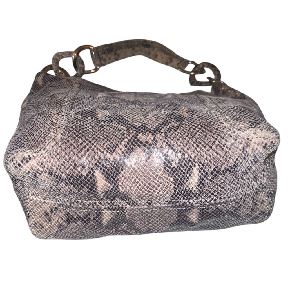 EUC Michael Kors Python-look Leather Hobo Bag Sho… - image 5